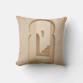 Moroccan Arch Decorative Throw Pillow | Minimalist Kudde