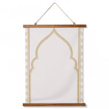 Moroccan Arch Wall Tapestry, Neutral Beige
