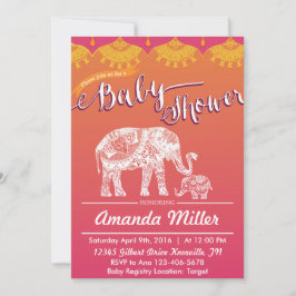 Moroccan Baby Shower - indisk inspiration - Indien Inbjudningar