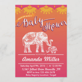 Moroccan Baby Shower - indisk inspiration - Indien Inbjudningar