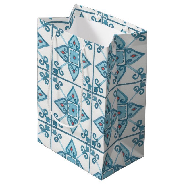 Moroccan Blue Tile Motif (Framsidan Vinklad)
