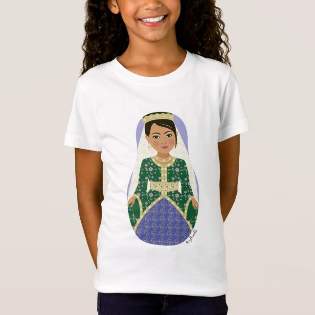 Moroccan Bride Matryoshka Girls' Tee Shirt (Framsida)