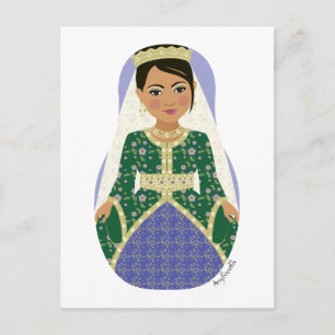 Moroccan Bride Matryoshka-vykort Vykort