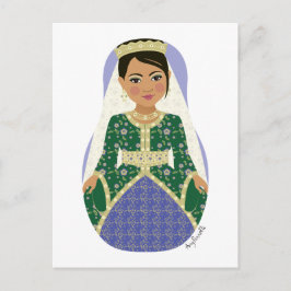 Moroccan Bride Matryoshka-vykort Vykort