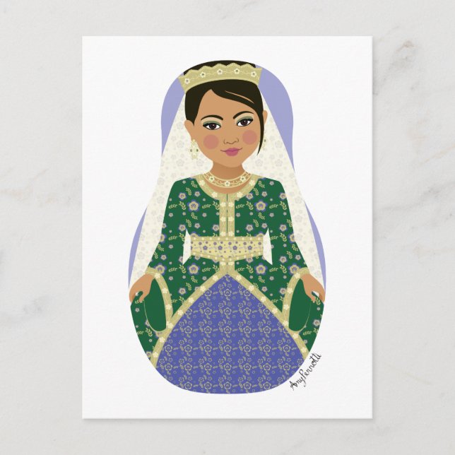 Moroccan Bride Matryoshka-vykort Vykort (Framsida)