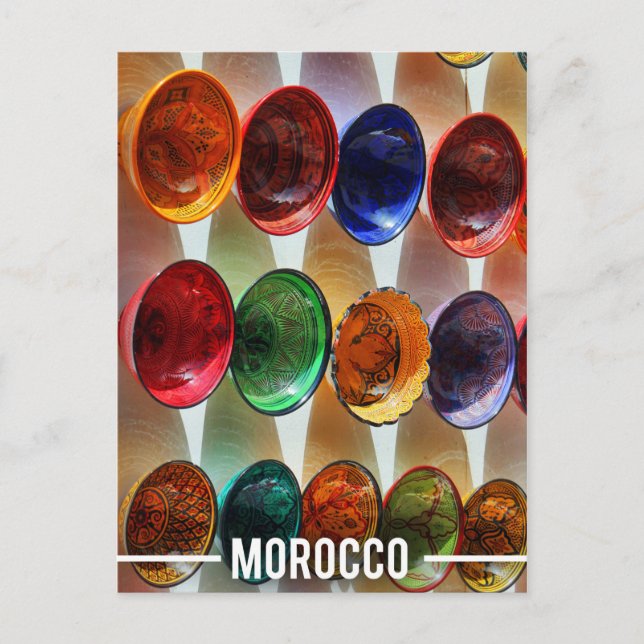 Moroccan Ceramic Tallrikar Vykort (Framsida)