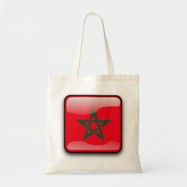 Moroccan Flagga Tote Tygkasse (Framsidan)