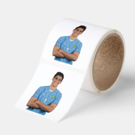 Moroccan Football Player Stickers Fyrkantigt Klistermärke