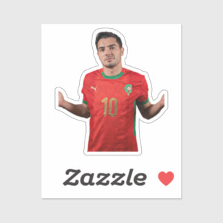 Moroccan Football Player Stickers Klistermärken