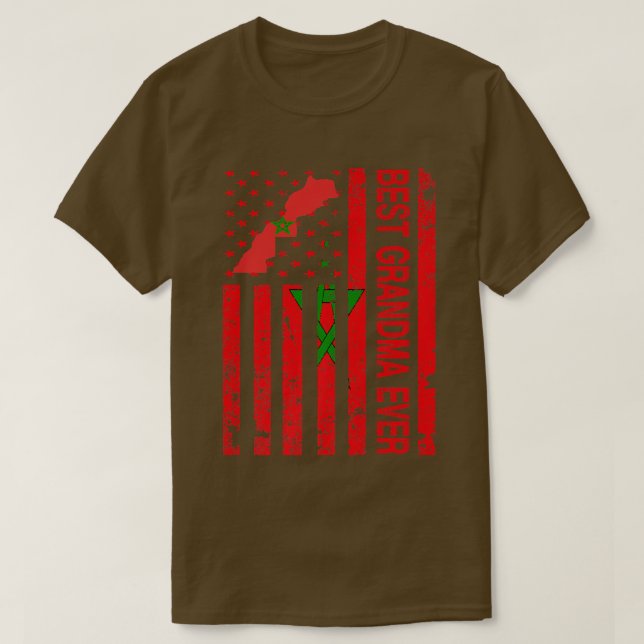 Moroccan Grandma - Marocko USA American Mor D T Shirt (Design framsida)