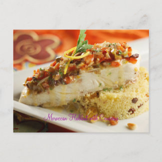 Moroccan Halibut med Couscous Vykort