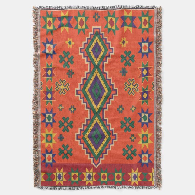 Moroccan Harmony in Orange Filt (Framsidan Vertikal)