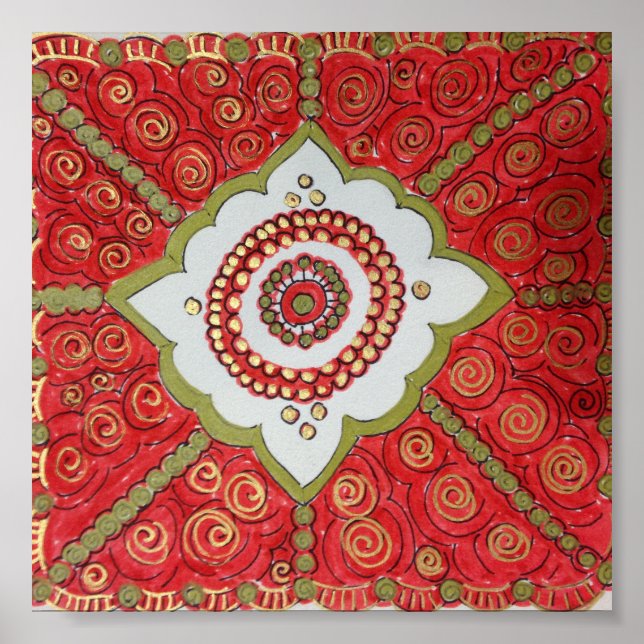 Moroccan Inspired Henna Art Poster (Framsidan)