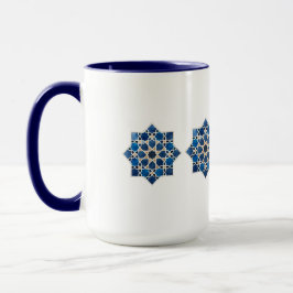 Moroccan Islamic Geometric Star Pattern Watercolor Mugg