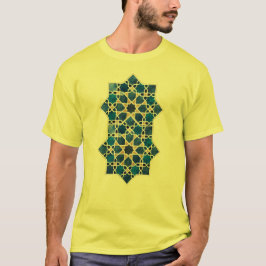 Moroccan Islamic Geometric Star Pattern Watercolor T Shirt