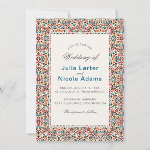 Moroccan Lattice Geometric Mandala Bröllop Inbjudningar