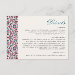 Moroccan Lattice Geometric Mandala Bröllop Tilläggskort