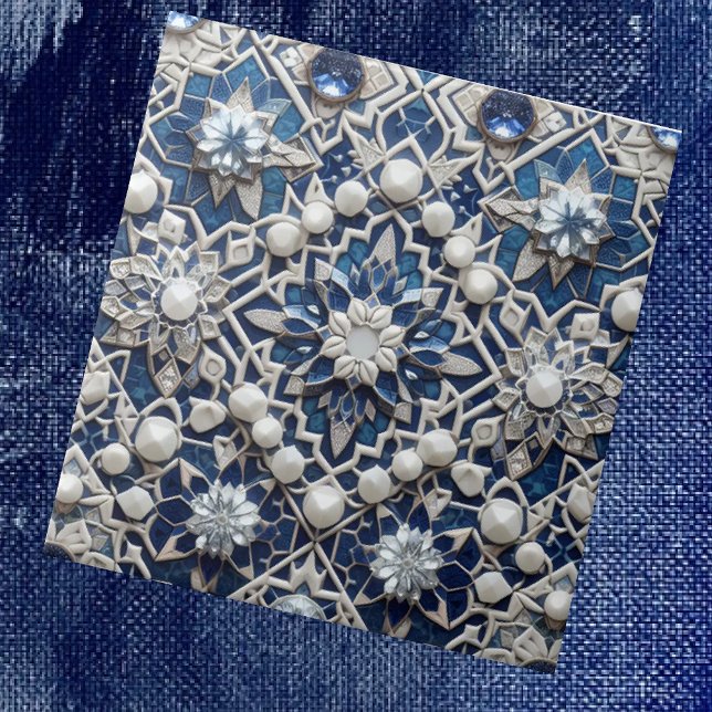 Moroccan Mediterranean Faux Diamond Tile Pattern Kakelplatta (Skapare uppladdad)