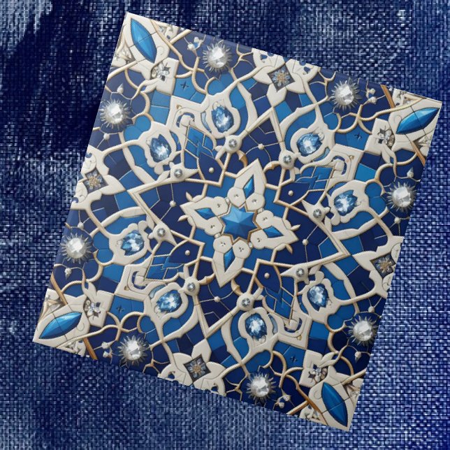 Moroccan Mediterranean Faux Diamond Tile Pattern Kakelplatta (Skapare uppladdad)