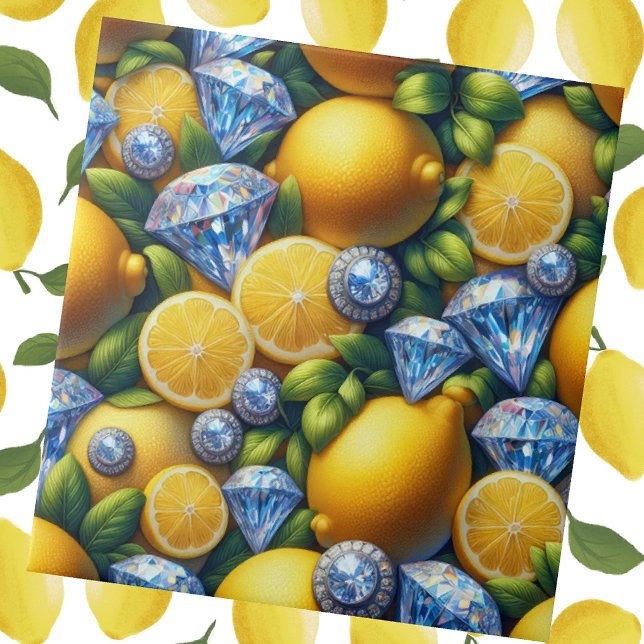 Moroccan Mediterranean Lemons and Diamonds Kakelplatta (Skapare uppladdad)