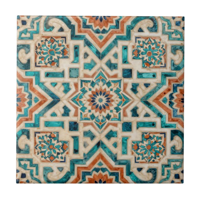 Moroccan Mosaic Pattern Kakelplatta (Framsidan)