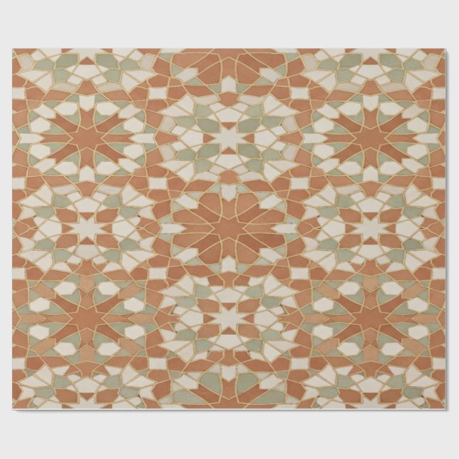 Moroccan Mosaic Star Gift Wrap Presentpapper (Platt)