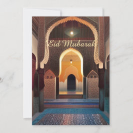 Moroccan mosaik moské geometrisk konst Eid Mubarak Inbjudningar