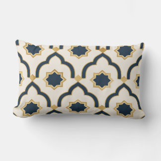 Moroccan mug, navy blue gold, geometric pattern, i lumbarkudde