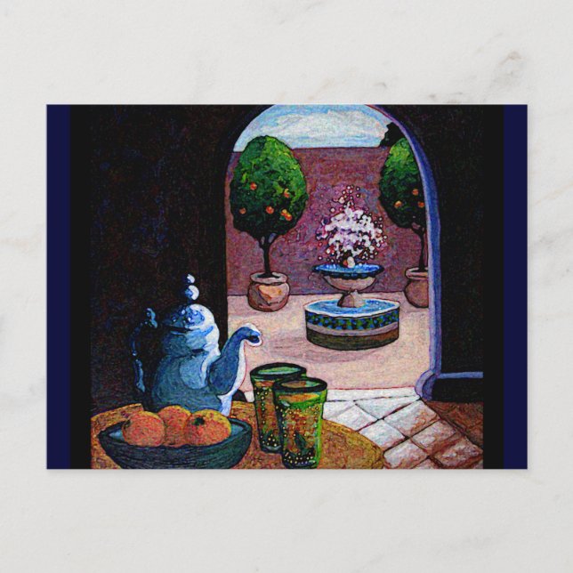Moroccan mynte vykort (Framsida)