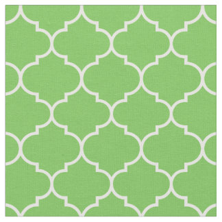 Moroccan Quatrefolie Grönt Flash & White Tyg