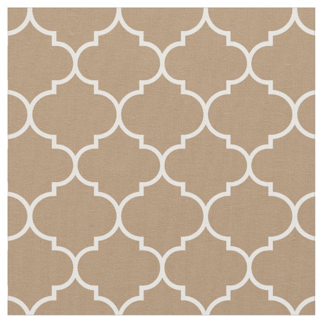 Moroccan Quatrefoliil Iced Coffee & White Tyg (Närbild)