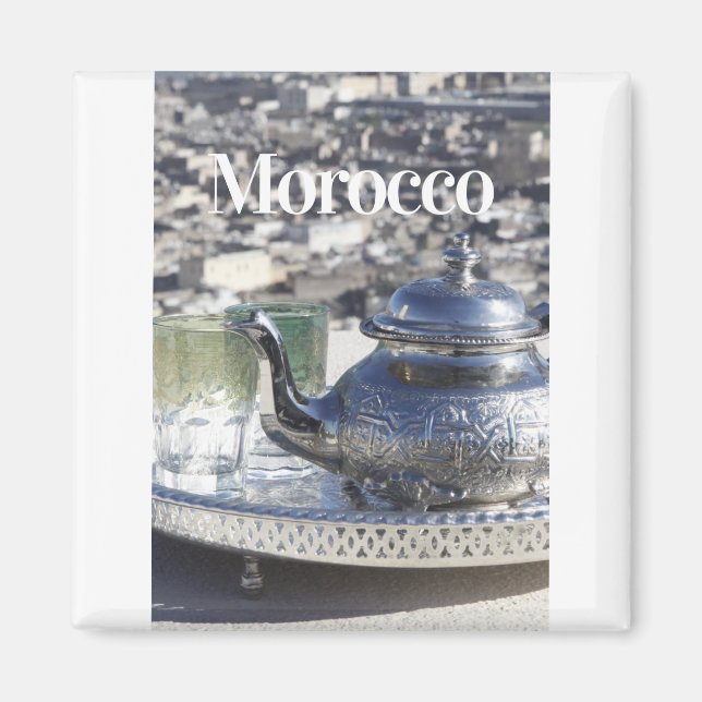 Moroccan Tea | Traditionell kläder | Casablanca Magnet (Framsidan)
