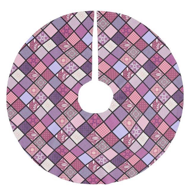 MOROCCAN TILE MÖNSTER JULGRANSMATTA BORSTAD POLYESTER (Framsidan)