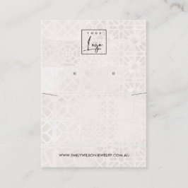 MOROCCAN TILE STRUKTUR NECKLACE EARRING VISNING VISITKORT