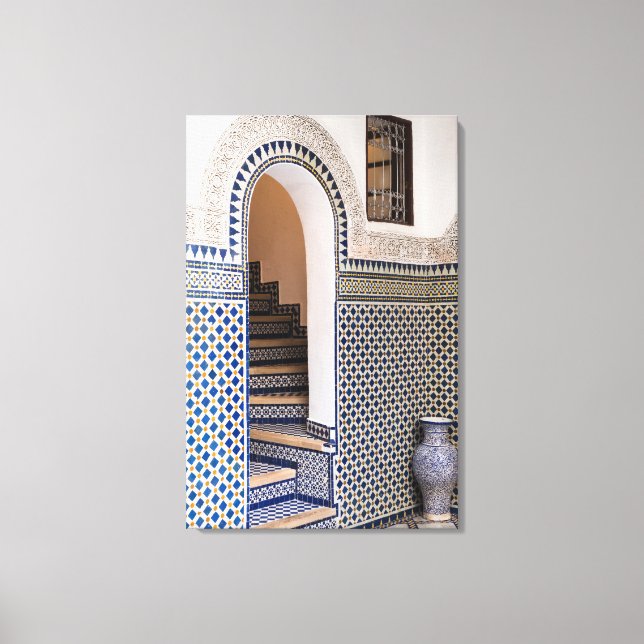 Moroccan Tiled Doorway Canvastryck (Framsida)