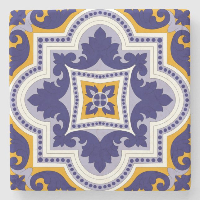 Moroccan Tiles Mönster #1 Dekorativ kudde Trivet Stenunderlägg (Framsidan)