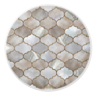Moroccan trellis Pearl och Guld Knopp