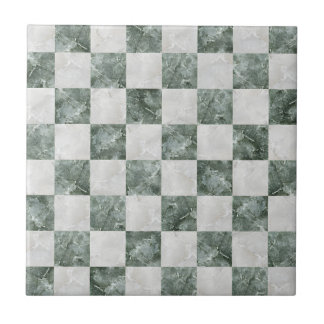 Moroccan trellis White marble och jade grönt Ceram Kakelplatta