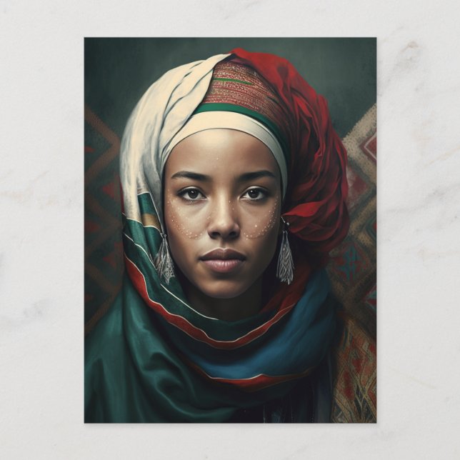 Moroccan Woman Vykort (Framsida)