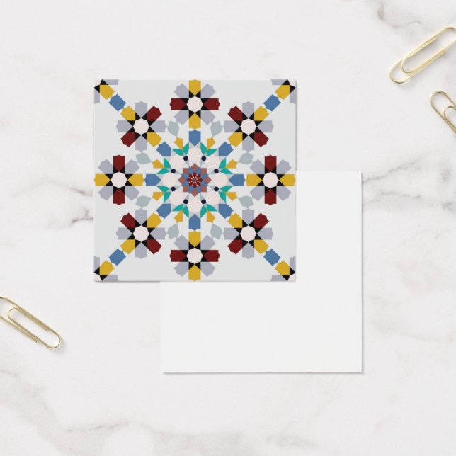 Moroccan Zelije !Moroccan Zellige Fyrkantigt Visitkort (Kontor)