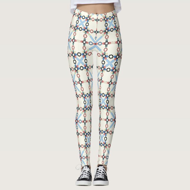 Moroccan Zelije !Moroccan Zellige Leggings (Framsida)