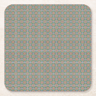 Moroccan Zellige Pattern Geometric Coaster Underlägg Papper Kvadrat