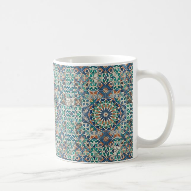  Moroccan Zellige Tile Pattern Kaffemugg (Höger)