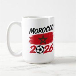 Morocco 2026 Soccer Fan Football Supporter Pride  Kaffemugg