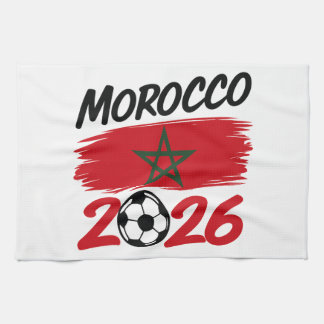 Morocco 2026 Soccer Fan Football Supporter Pride Kökshandduk