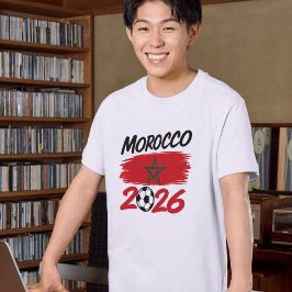 Morocco 2026 Soccer Fan Football Supporter Pride  T Shirt