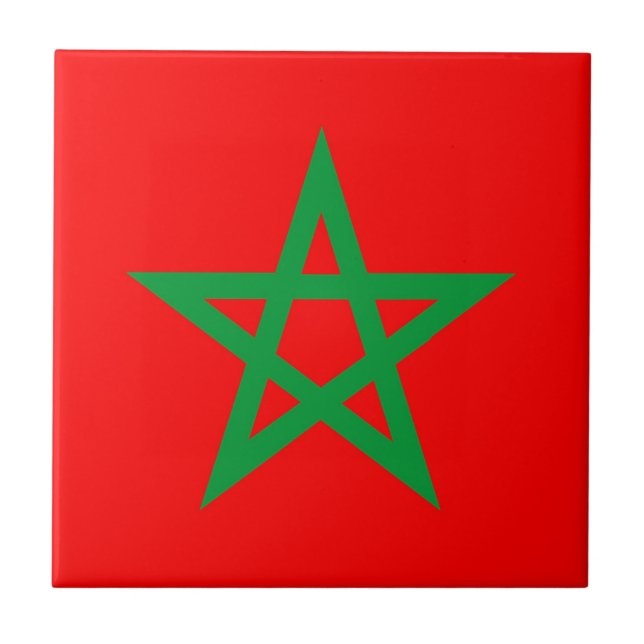 morocco country flag symbol star kakelplatta (Framsidan)