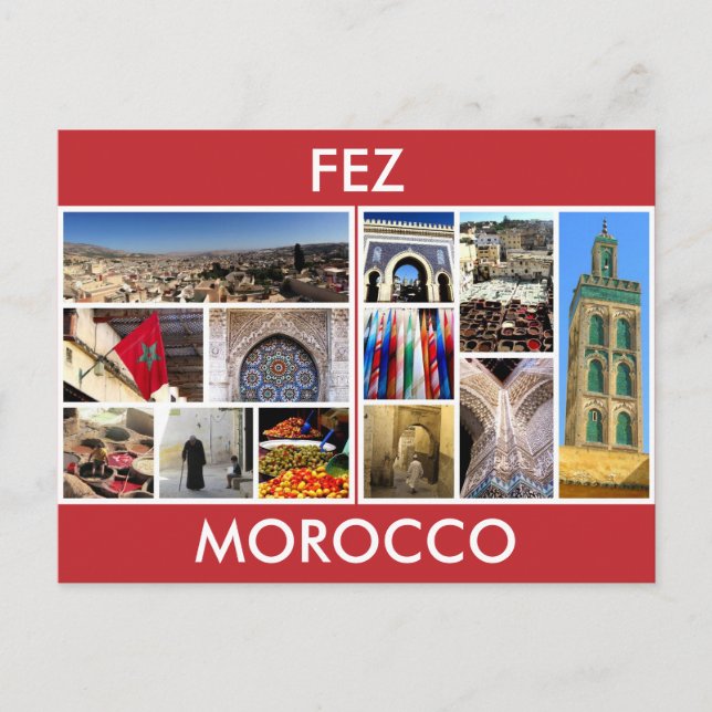 Morocco Fes Vykort (Framsida)