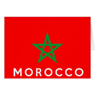 Morocco flagga land namn hälsningskort