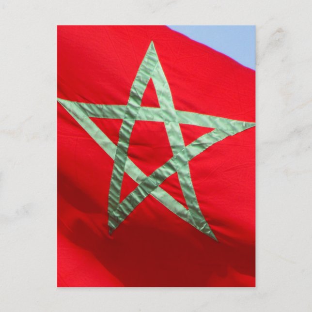 Morocco flagga vykort (Framsida)